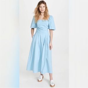 NEW FREE PEOPLE Ain’t she a beaut midi dress in hot spring B834